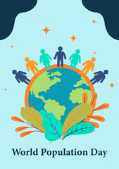 Naklejka premium World population day