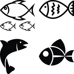 Fish Bundel simple icon. Vector ICON all icon Viktor	