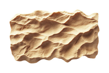 Sand dune patterns desert natural environment aerial view isolated on transparent background