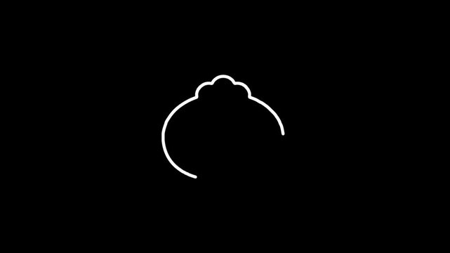 Dumpling Icon Animation | Lunar New Year Food Linear Icon Reveal
