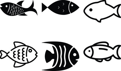 Fish Bundel simple icon. Vector ICON all icon Viktor	