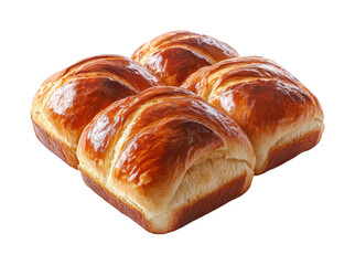 Baking fresh brioche buns home kitchen food cozy isolated on transparent background