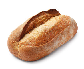 Fresh loaf of bread isolated on white