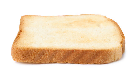 Piece of fresh toast bread isolated on white