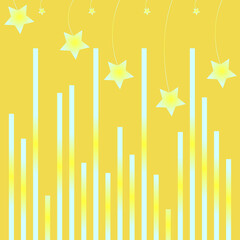 Abstract Background with Gradient Stars and Vertical Bars