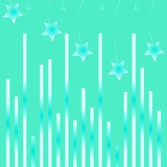 Abstract Background with Gradient Stars and Vertical Bars