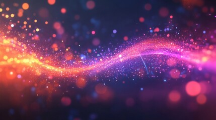 Fototapeta premium Abstract Colorful Particle Flow