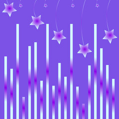 Abstract Background with Gradient Stars and Vertical Bars