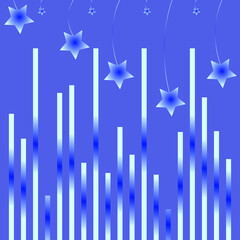 Abstract Background with Gradient Stars and Vertical Bars