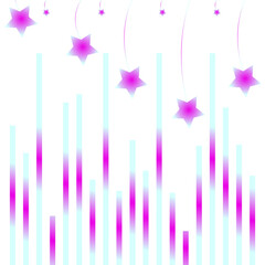Abstract Background with Gradient Stars and Vertical Bars