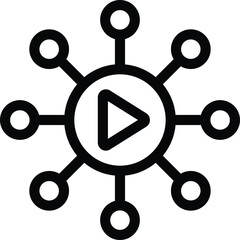 Video Sharing and Content Distribution Network Icon