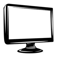 A vintage computer monitor with a thick bezel and a classic stand