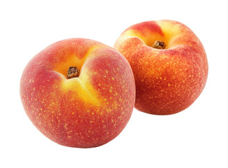 Fresh peaches harvest orchard food natural light isolated on transparent background
