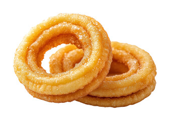 Fried sugar-coated rings kitchen food bright isolated on transparent background