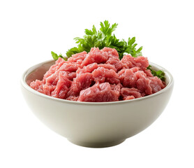 Ground beef preparation kitchen food culinary isolated on transparent background