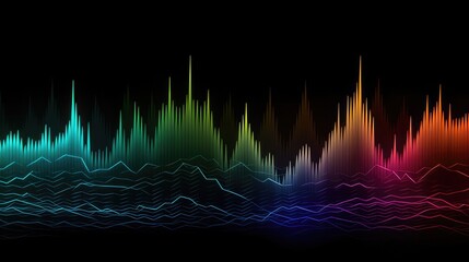 Abstract Colorful Soundwave Visualization