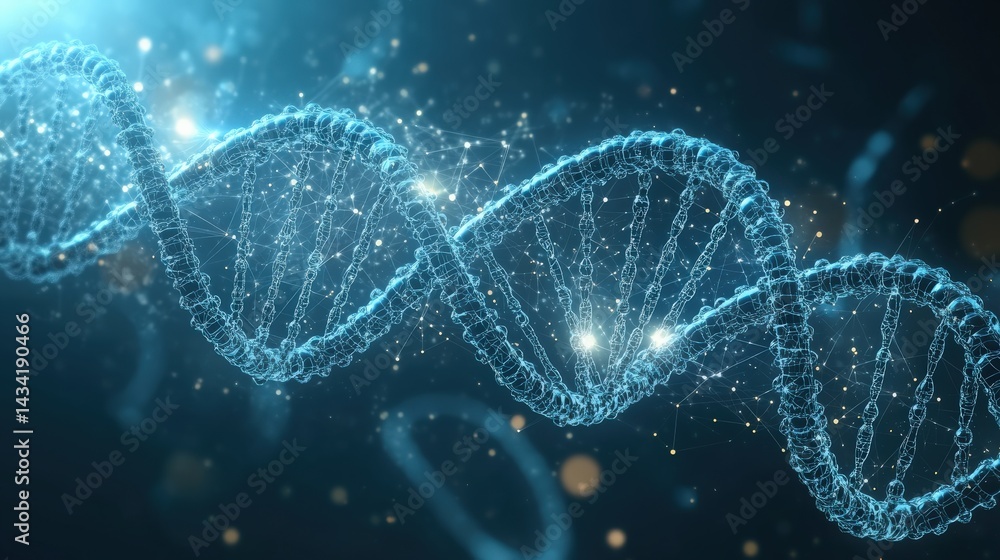 Poster abstract representation of dna structure