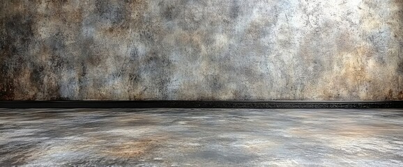 Empty room with weathered wall and floor