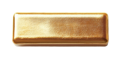 Gold bar display financial institution product showcase isolated on transparent background