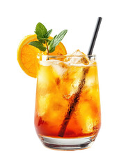 Refreshing iced tea drink preparation kitchen beverage bright isolated on transparent background