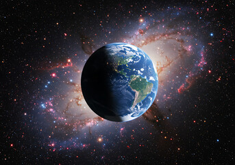 Fototapeta premium Stunning Earth in Space: Galaxy Background Image