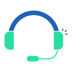 Support Headset. Simple headset icon representing voice or audio-based customer assistance