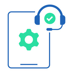 Document Support Verified. Support document with gear and headset icon marked as approved