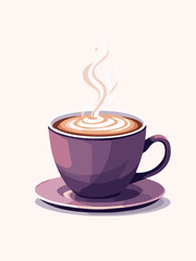 cup of hot coffee with steam