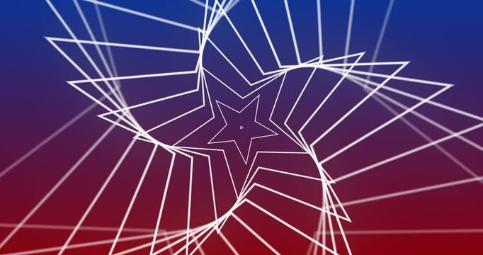 Star gyrating psychedelic Infinite. Loop