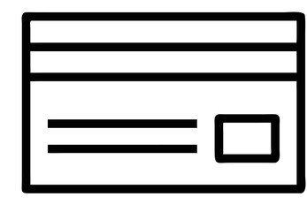Credit card icon with two lines