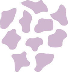 Set of pastel purple abstract blob shapes. Ideal for modern backgrounds, branding designs, posters, social media templates, minimalist art projects, and creative decorations.