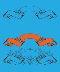 vector set of calligraphic design elements