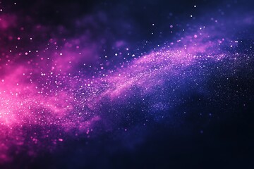 Naklejka premium Abstract galaxy space background with purple and blue glowing stars and nebula.