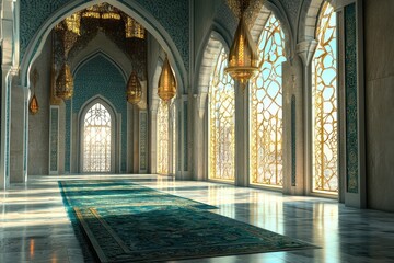 Fototapeta premium Mosque. AI generated illustration.