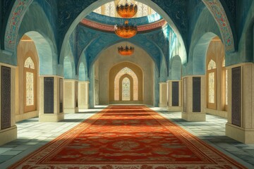 Obraz premium Mosque. AI generated illustration.