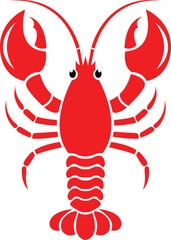 red lobster vector illustration icon