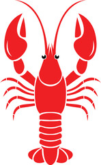 red lobster vector illustration icon