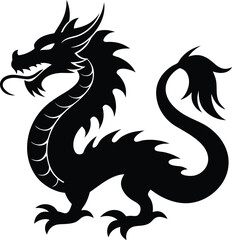 black and white dragon