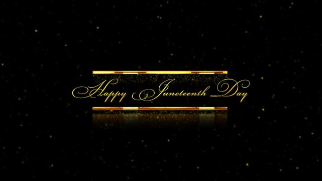 Happy Juneteenth Day Signature Letter Logo, Happy Juneteenth Day Animation Video, Juneteenth Day Text Animation For You