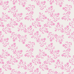 Christmas seamless pattern with berry and pine branch, winter design, hand drawn elements