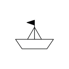 Boat icon isolated on white background . Vector illustration of simple boat icon. Boat icon vector in trendy flat style. Eps file 5.