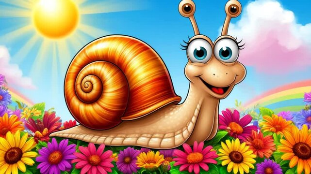 snail on a flower