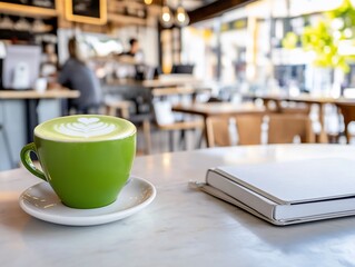 Matcha Latte Cafe Lifestyle Coffee Shop Drink