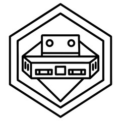 Money box, bag, and coin icons vector illustration symbol