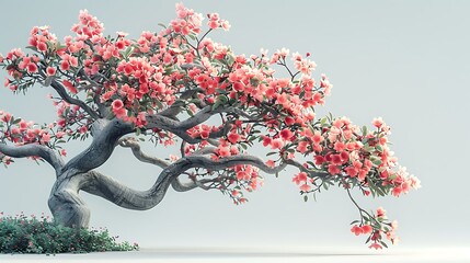 Spring magnolia tree in full bloom high resolution image