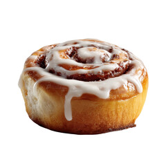 Fototapeta premium Classic Cinnamon Roll with Sweet Icing Drizzle