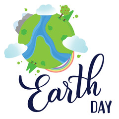 Earth Day Vector Illustration Featuring Nature Elements
