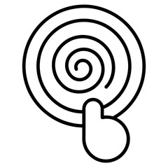 Vector illustration design featuring a spiral treble clef icon, a musical symbol on an abstract background with a swirl pattern
