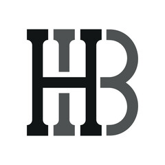 logo letter HB vector