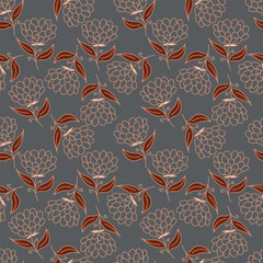 Vintage Floral patterns seamless background border embroidery ethnic batik retro. Flower motifs paisley batik. Blue silhouette watercolour flowers ikat design hand drawn. Vector illustration